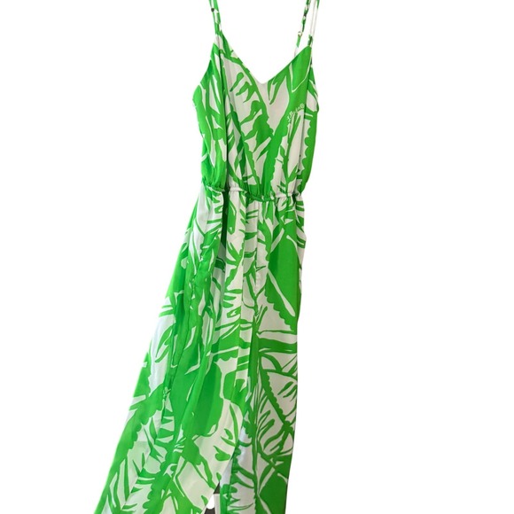Lilly Pulitzer for Target Pants - Lilly Pulitzer Target Green Tropical Palm Leaf Maxi Jumpsuit Womens S Vacation